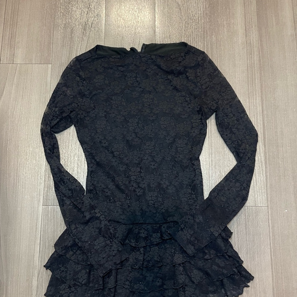 Women’s Black Lace Long Sleeve Dress